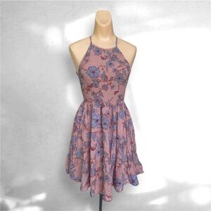 🌸 Kimchi Blue Floral Halter Dress - Size XS